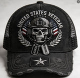 Unisex Skull Embroidery Breathable Baseball Cap