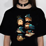 Hedgehog tshirt women comic streetwear summer t shirt female comic 2000s designer clothes