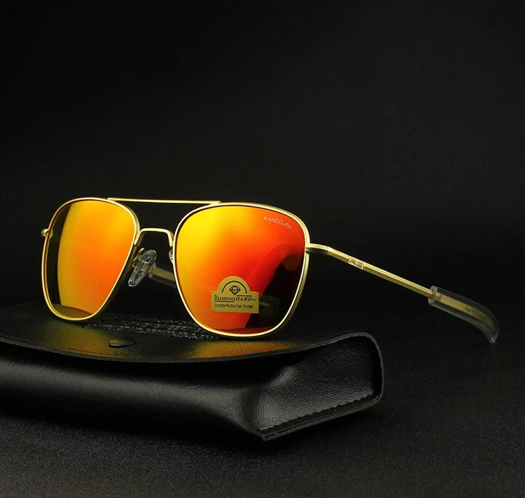Men's Pilot Sunglasses – Mirror Lens UV400 Alloy Frame