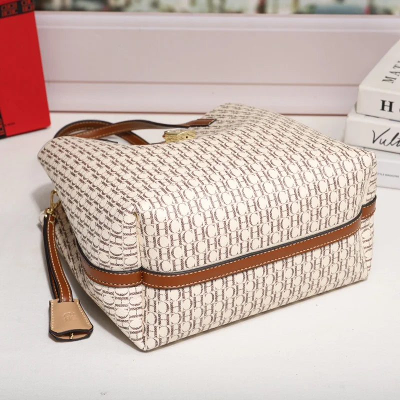 Large Capacity Leather Crossbody Tote