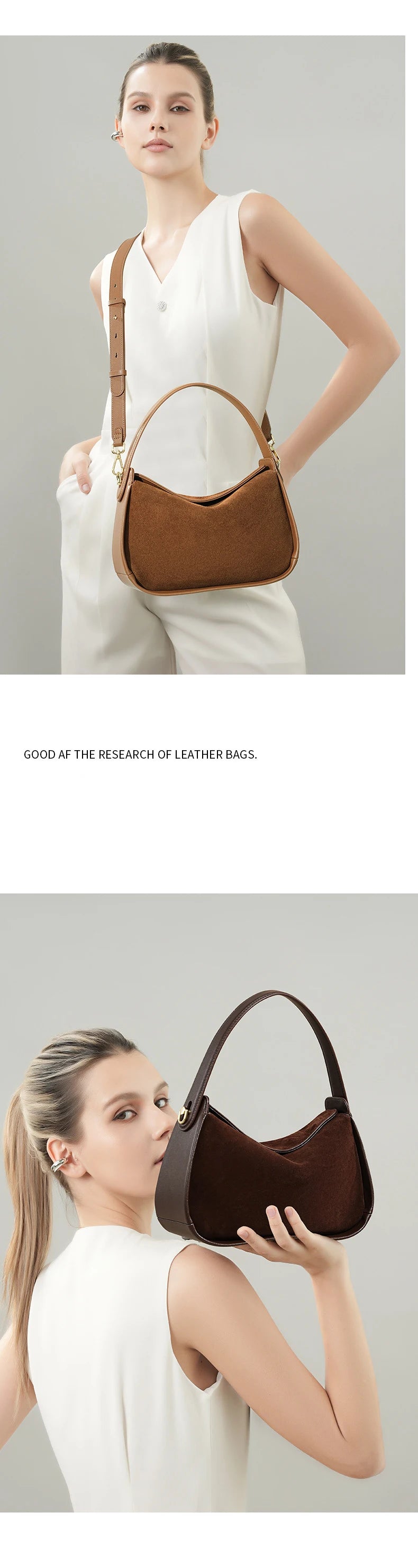 2025 New Suede Leather Crossbody Bag Unique Design Shoulder Pack Women Work Commuting Handbag Urban Beauty Box Tote Messenger