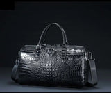 2024 New Cow Genuine Alligator Leather Travel Bags Luxury Men Large Capacity Portable Male Shoulder Bags Brand Travel Duffle Bag