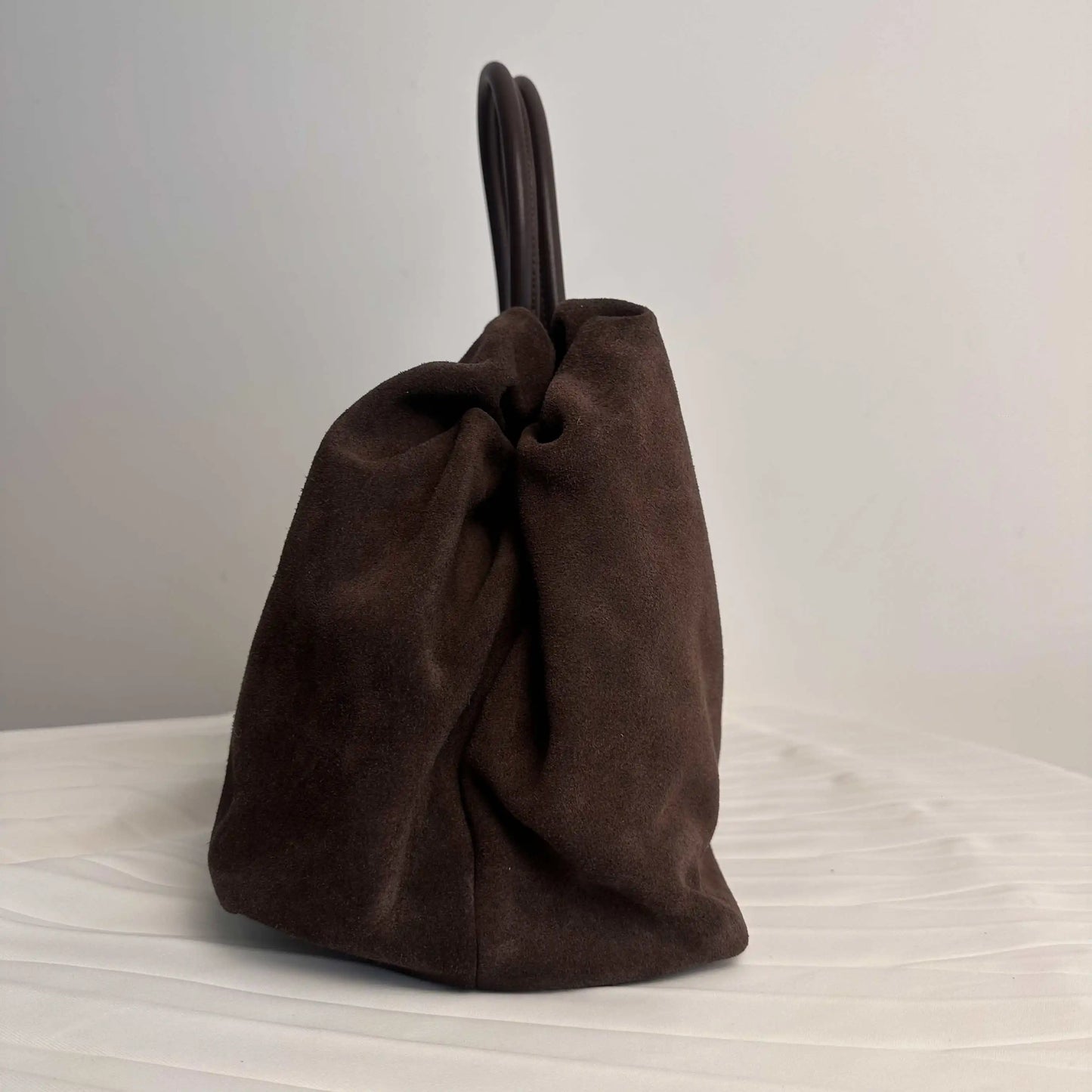 Motingsome Oversized 40cm Women Tote 100% Natural Suede Leather Lady Handbag Luxury Daily Bags Bowling Purses Matte Cowhide Bag