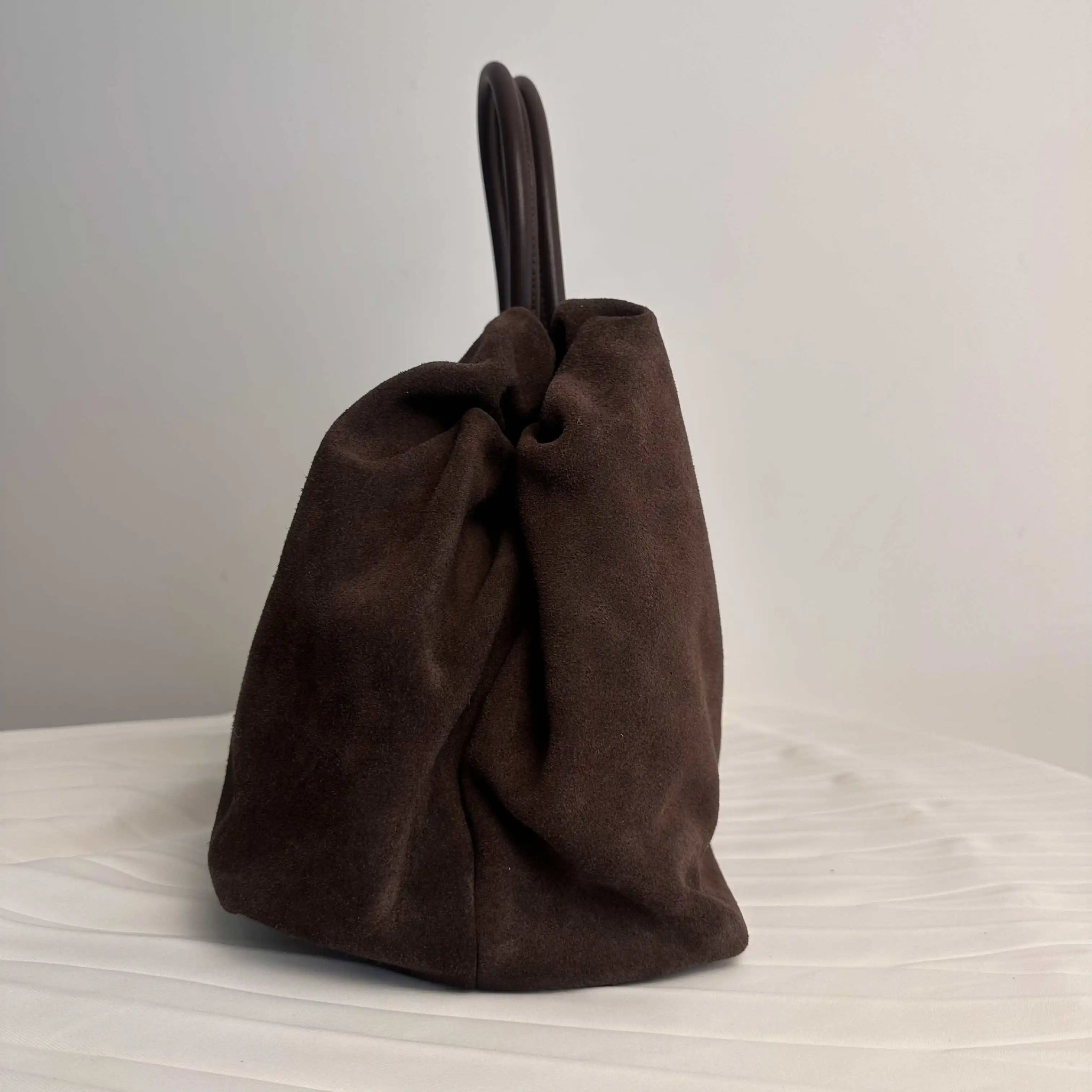 Motingsome Oversized 40cm Women Tote 100% Natural Suede Leather Lady Handbag Luxury Daily Bags Bowling Purses Matte Cowhide Bag