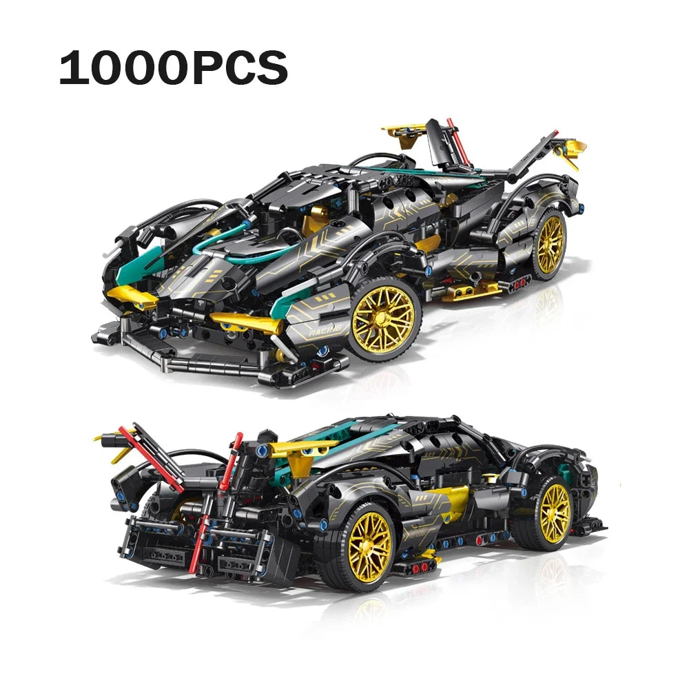 Creative DIY Racing Car Model Building Bricks Kit Advanced MOC Construction Toys for Adults Boys Girls Holiday Gift Idea