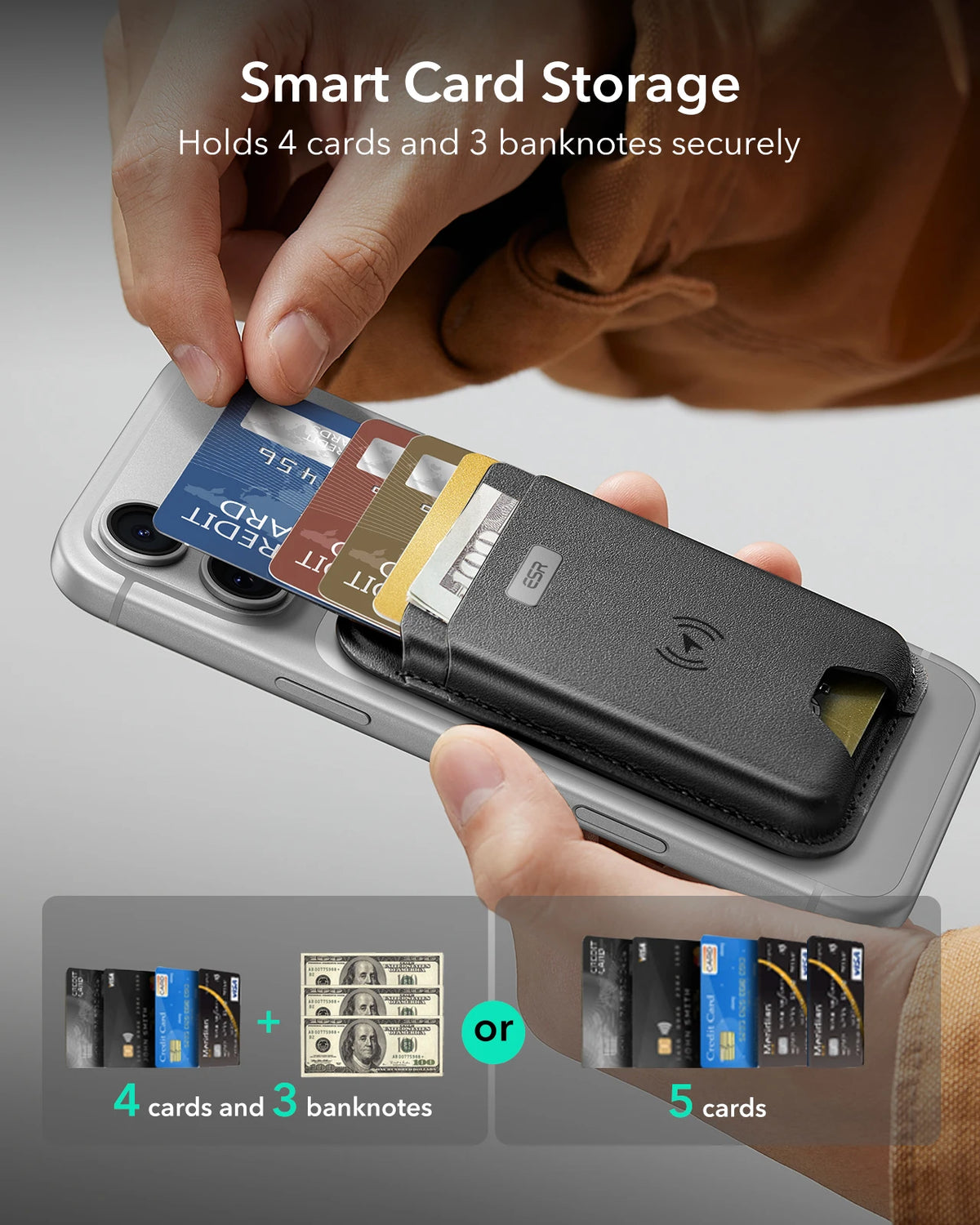 ESR MagSafe Wallet for iPhone | 5-Card Holder