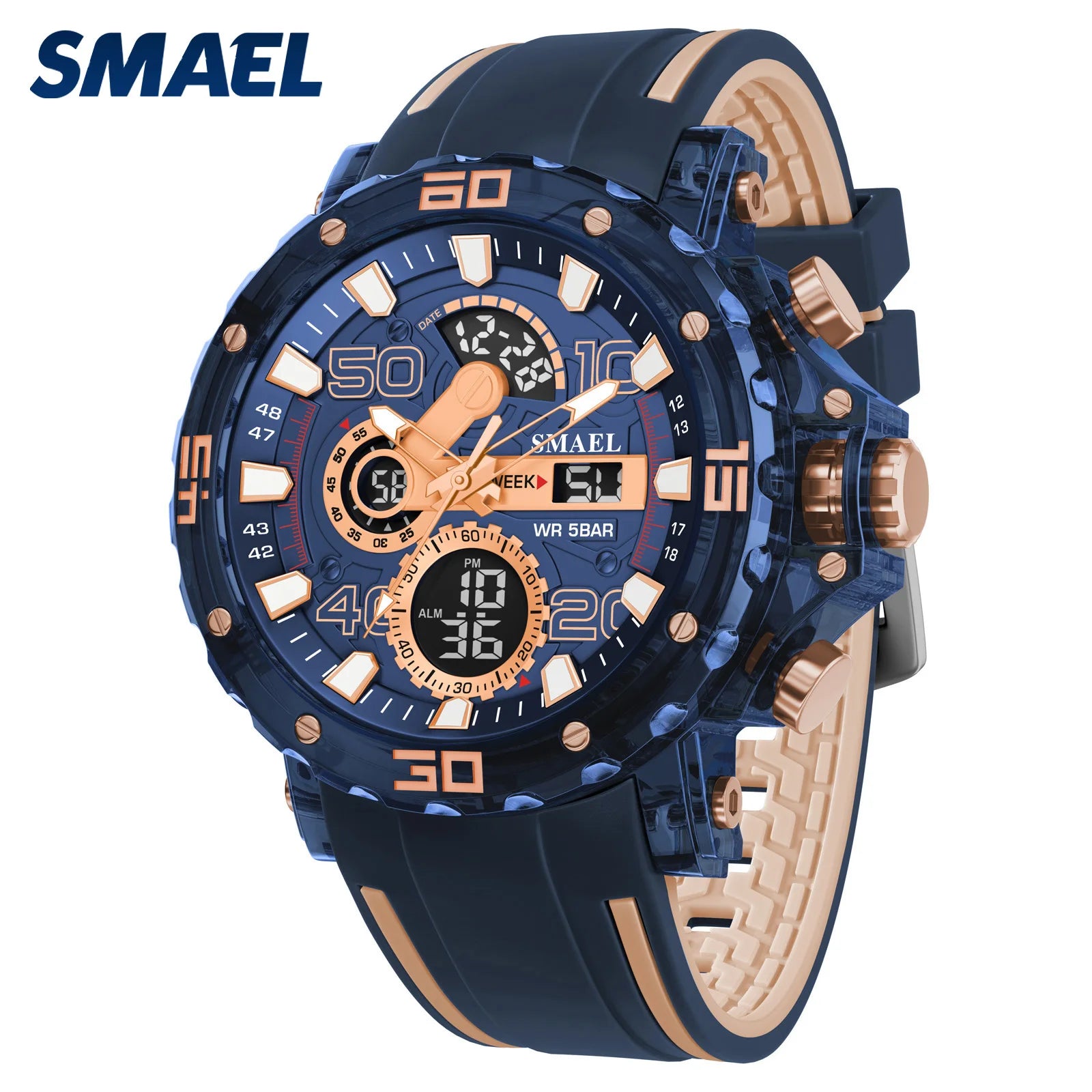 SMAEL 8136 Men's Sport Watch – 50M Water Resistant