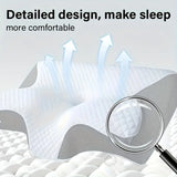 Ergonomic Neck Pillow for Side, Back, and Stomach Sleepers - Contoured Design, Soft Yet Firm Support, Shoulder Relaxation