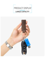 Free Customized Fashion Women Genuine Leather Keychain Vintage Creative Pendant Handmade Small Gift DIY Present Car Key Chain