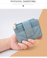 Baellerry New Short Simple Women Wallet High Quality Card Holder Buckle Zipper Coin Pocket Female Purses Small Women's Card Bag