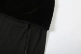 Winter Furry Patchwork Jumpsuit – Slash Neck Long Sleeve Slim Fit Streetwear