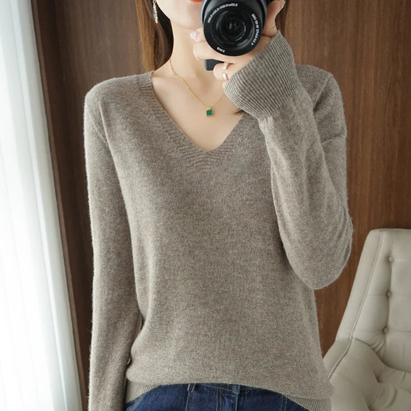 Women’s Lace V-Neck Knit Sweater