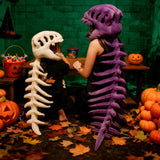 115cm Cosplay Wearable Dinosaur Skeleton Headgear Funny Party Decor Doll Soft Stuffed Animal Soft Plush Halloween Game Prop Gift
