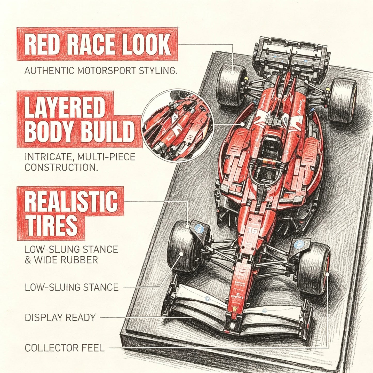 NEW 1:8 Scale 1915PCS Technical Performance SF-24 RB20 Building Blocks Car Assembly Race Car MOC Bricks Supercar Model Toys Gift