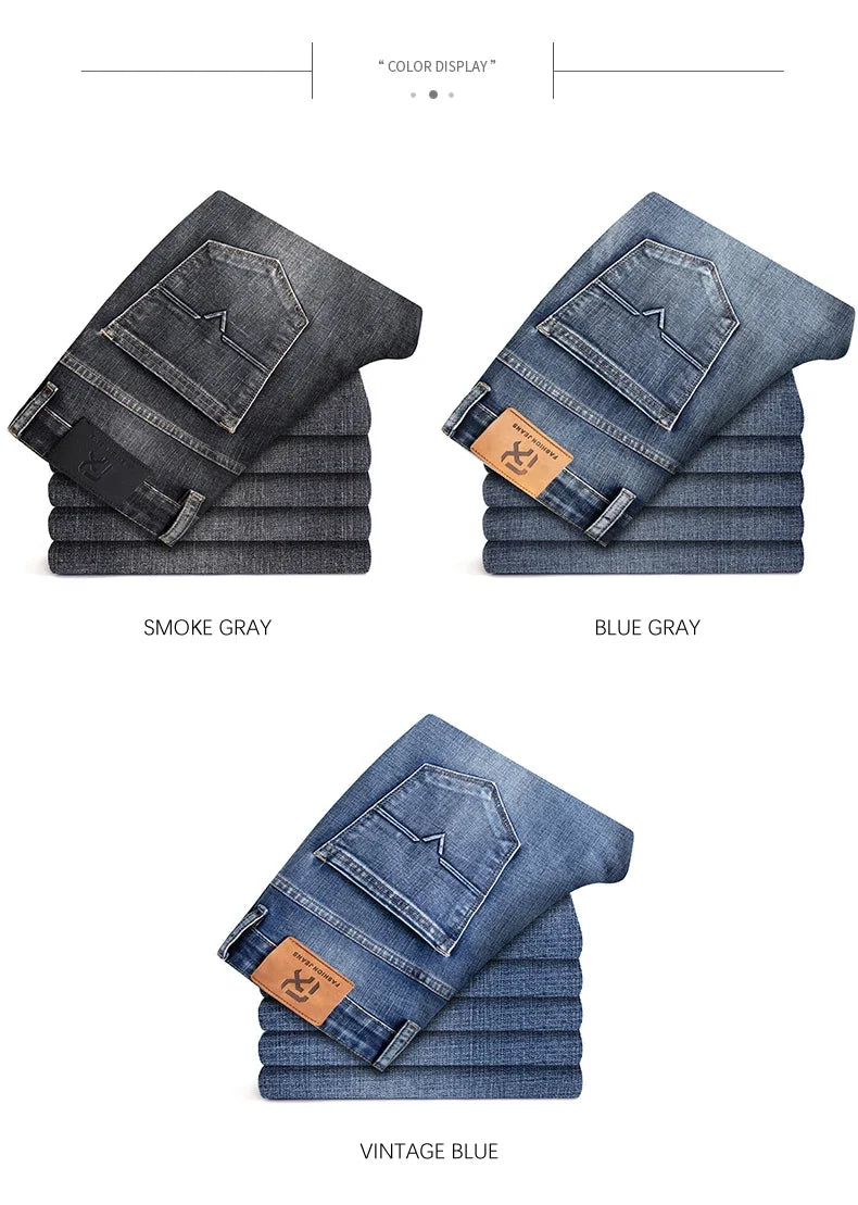 Men’s Classic Straight-Leg Stretch Jeans