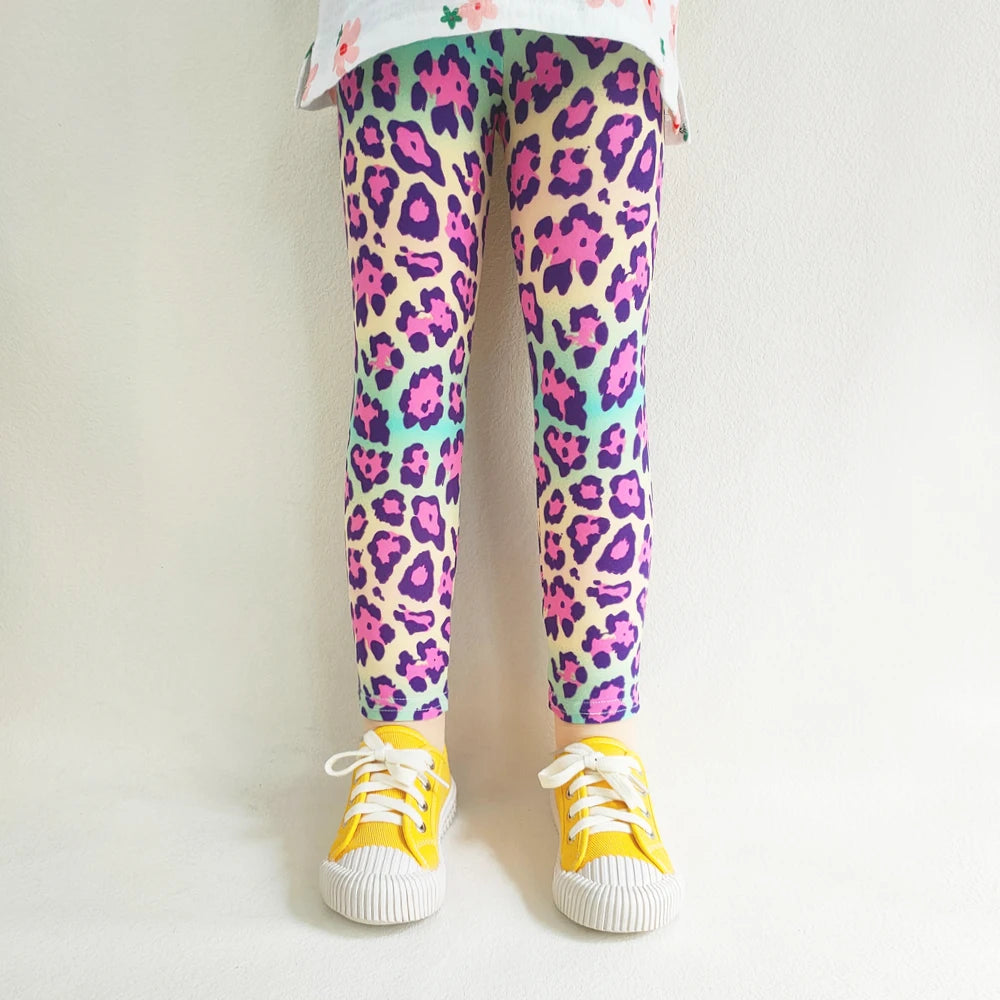 Girls' Floral Cartoon Fashion Leggings