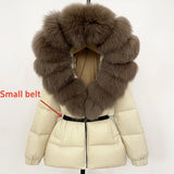 Real Fox Fur Hooded Duck Down Puffer