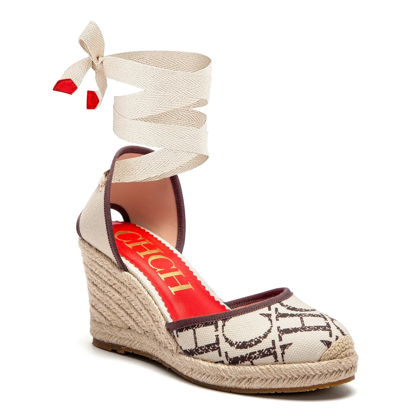Women's Espadrille Wedge Sandals – Ankle Strap Lace-Up