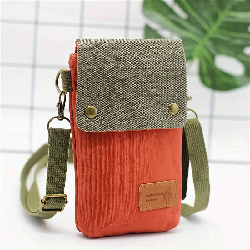 Mini Canvas Crossbody Phone Bag