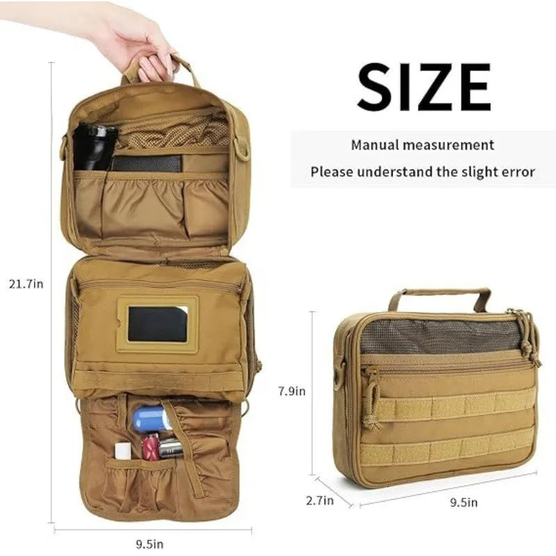 Tactical Men Toiletries Travel Bag Waterproof Organizer Women Makeup Neceser Bathroom Hook Wash Cosmetics Pouch Storage Pouch