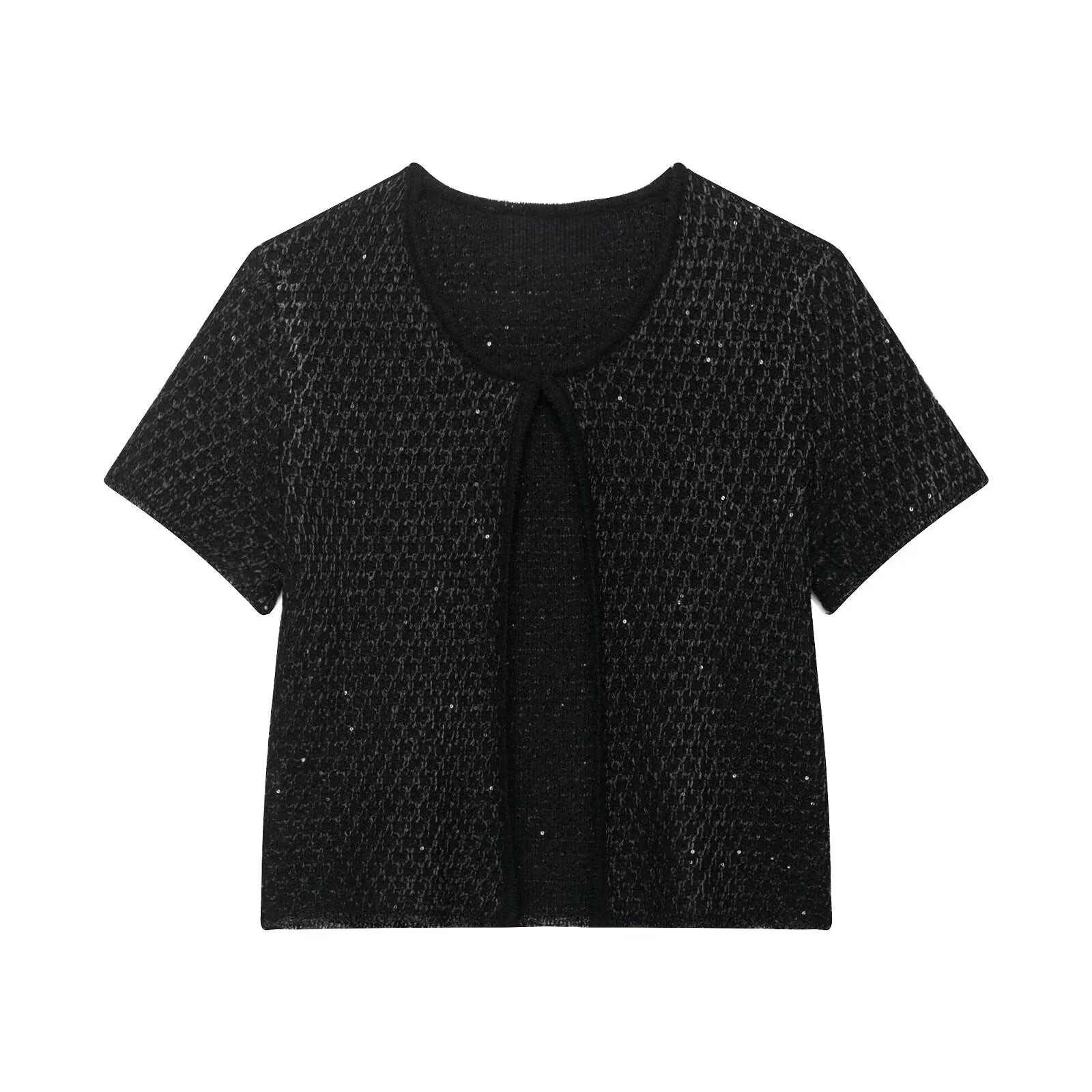 Sequin Knitted Jacket & Camisole Set - Summer Office Wear