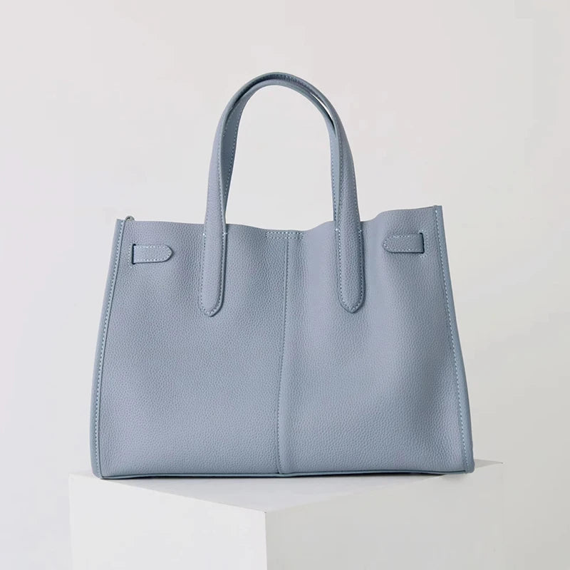 Luxury Brand Silver Buckle Women Bags Genuine Leather Handbags Women Shoulder Bags Cowhide Autumn Winter New Square Women Totes