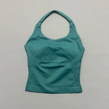 Impact Seamless Halter Longline Gym Top with Built-in Bra