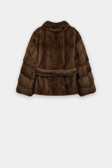 Women's Belted Faux Fur Jacket