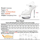Ladies Crystal Sandals 12cm 13CM 15cm Thin Heel Slippers Transparent Model Runway Training High Heels Catwalk Performance Shoes