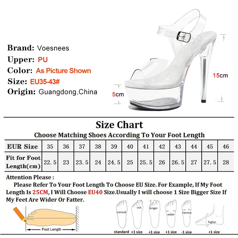 Ladies Crystal Sandals 12cm 13CM 15cm Thin Heel Slippers Transparent Model Runway Training High Heels Catwalk Performance Shoes