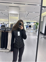 Elegant Patchwork Hooded Sport Coat