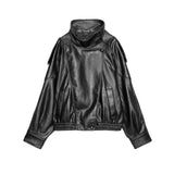 Chic Stand Collar Leather Jacket