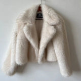 Women's Faux Fur Winter Jacket with Pockets