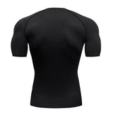 Spider Print Compression Shirts for Men Gym Workout Fitness Undershirts Short Sleeve Quick Dry Athletic T-Shirt Tops Sportswear