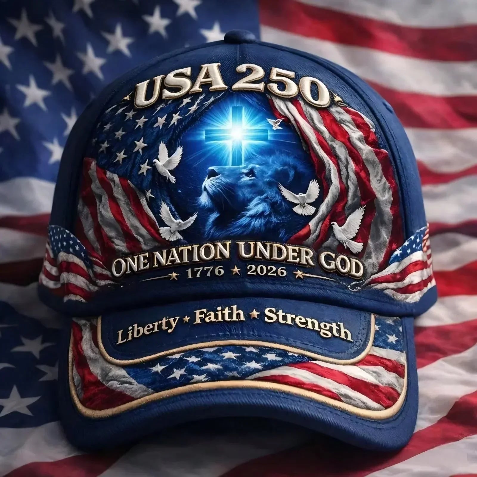 Patriotic Eagle Baseball Cap – 250th Anniversary Edition