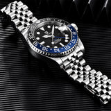 PAGANI DESIGN GMT Automatic Watch — Sapphire Crystal, 10-Bar Waterproof, 40mm
