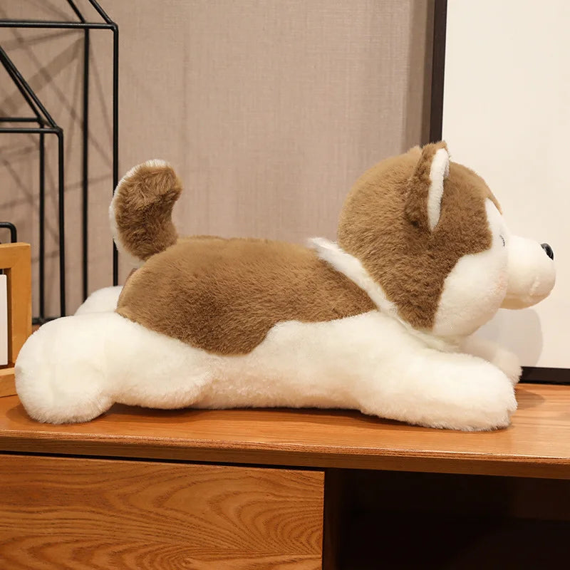 Cute Lying Husky Plush Pillow