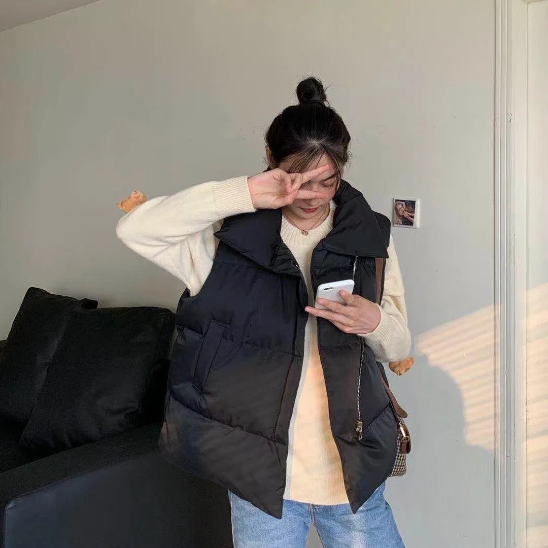 Quilted Cropped Puffer Vest