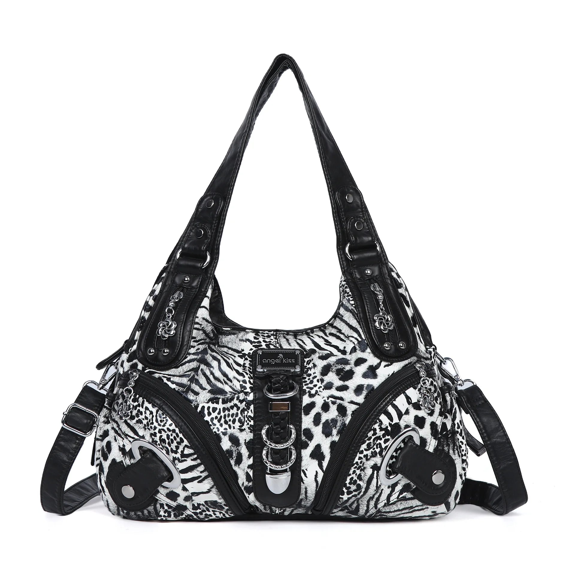Angel Kiss Women Handbags Leopard Bag Top-handle Handbag Fashion Satchel Dumpling Pack Shoulder Bag Tote Bag Hobos Large Purse