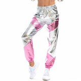 Women's Sparkly High-Waist Straight-Leg Pants