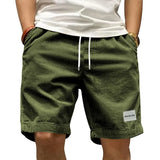 Men's Cotton Cargo Shorts with Elastic Waist