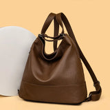 Top Quality Leather Backpack Women Bagpack Female Large Capacityf or Commute Travel School Backpack Shoulder Bags for Women Sac