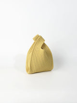 Handmade Knit Handbag Women Mini Shoulder Bag Female Casual Color Wide Stripe Plaid Tote Bag Student Cell Phone Package