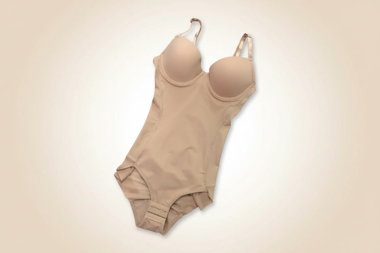 Underwire White Bodysuit Shaper – Silky Stretch Medium Control Shapewear