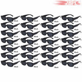 28 PCS Rectangle Sunglasses | UV400 Unisex Set