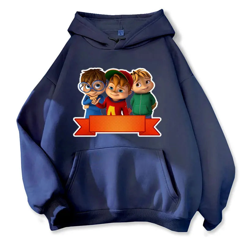 2026 Fashion Neutral Casual Sports Men's and Women's Hoodies Alvin Chipmunk Halloween Men's and Women's Hoodies Trendy Clothing