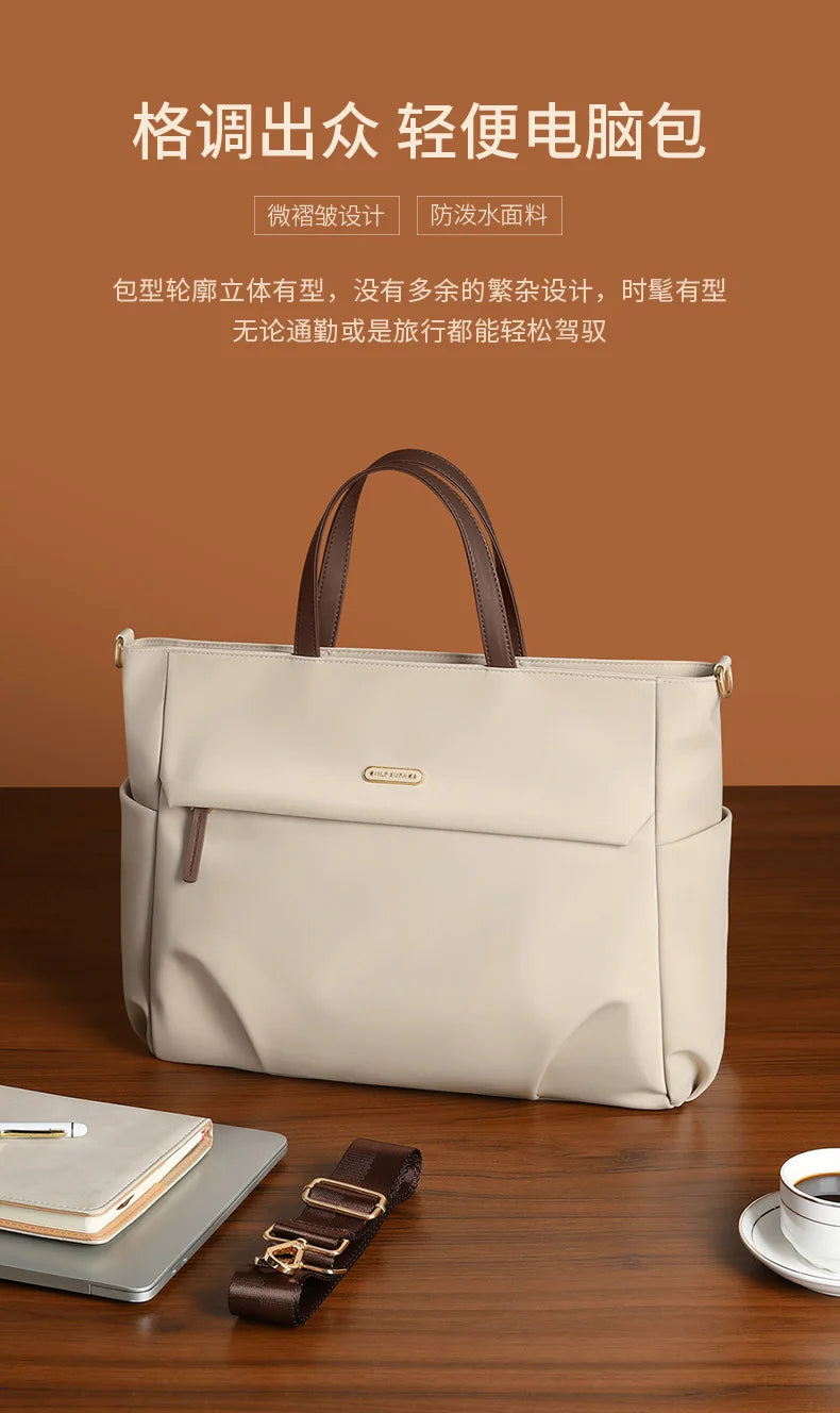 GOLF Women Business Handbag Briefcase Laptop Bag 15 Inch Waterproof Work Office Bag for Ladies Commuter Shoulder Bags Computer