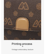 FOXER Women Small Shoulder Bag Fashion Monogram PVC Lady Crossbody Handbag with Adjustable Strap