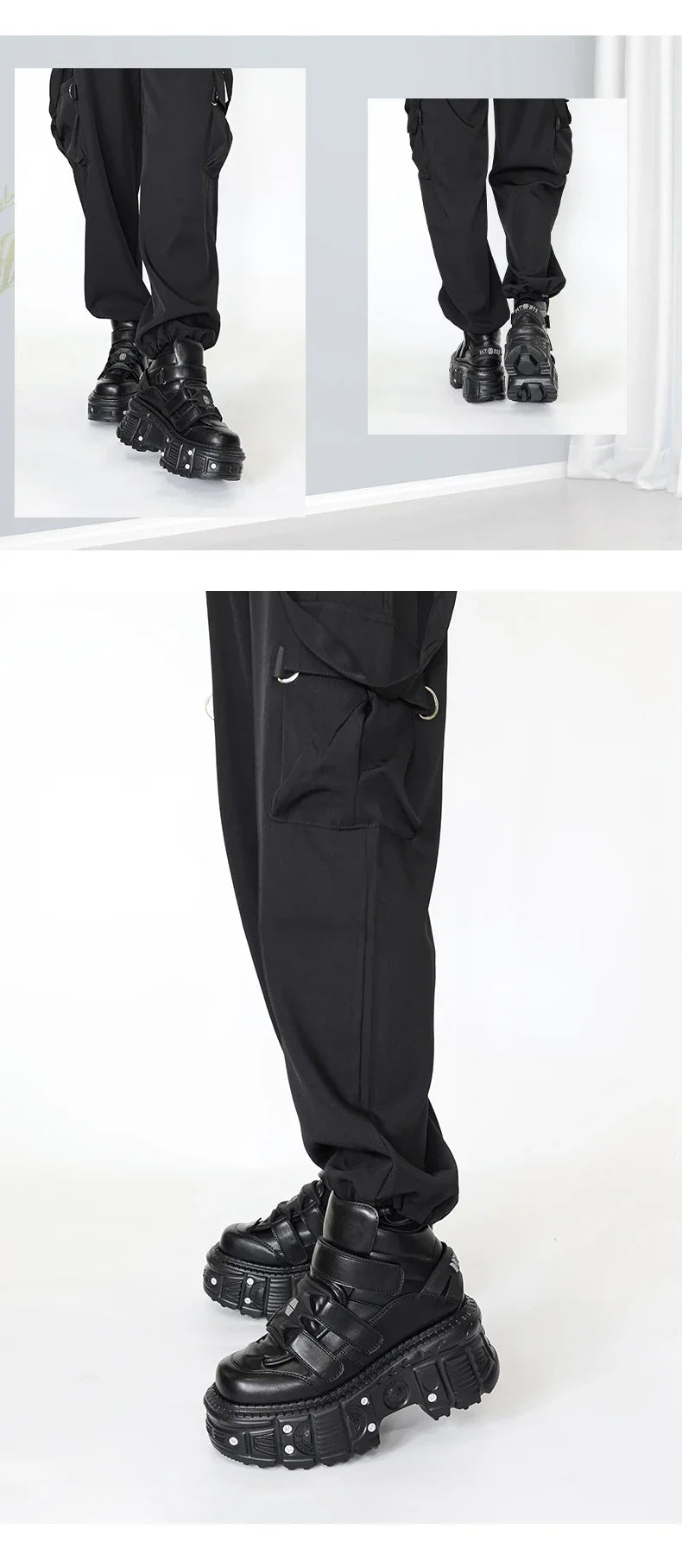 2026 New Punk Style Women Shoes Lace-up Heel Height 6CM Platform Shoes Woman Metal Decor Woman Sneakers Gothic Ankle Rock Boots