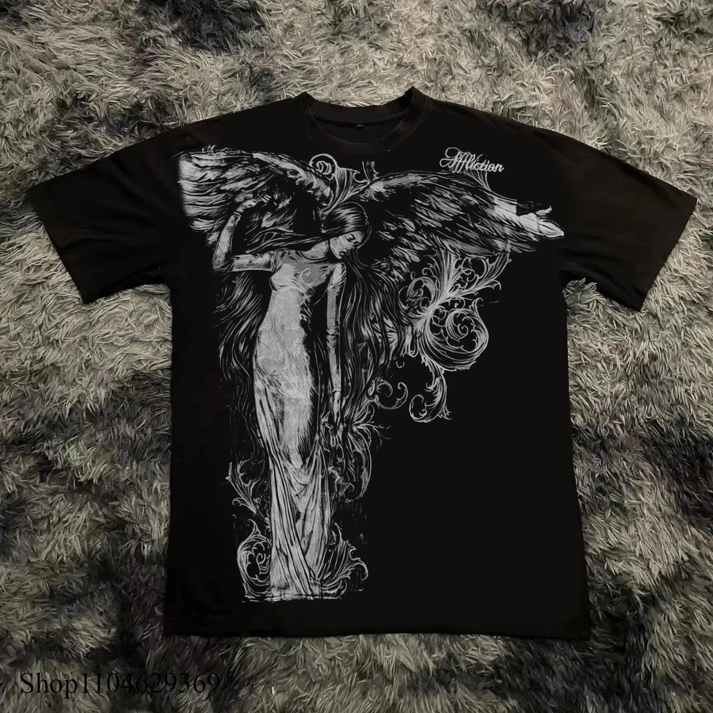 Y2K Gothic Oversized Graphic Tee